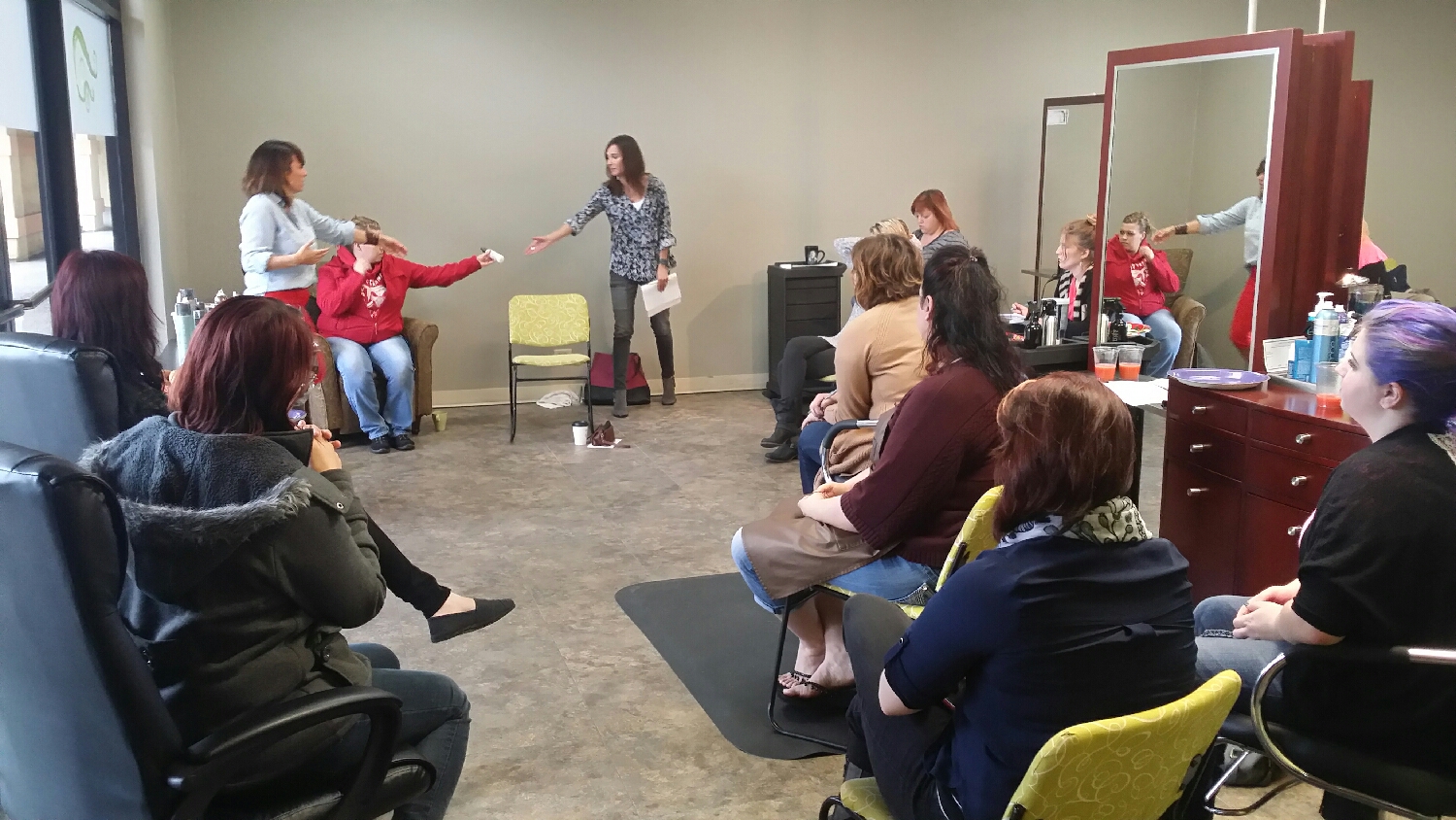 Getting some surface hair care education this morning surfacehair